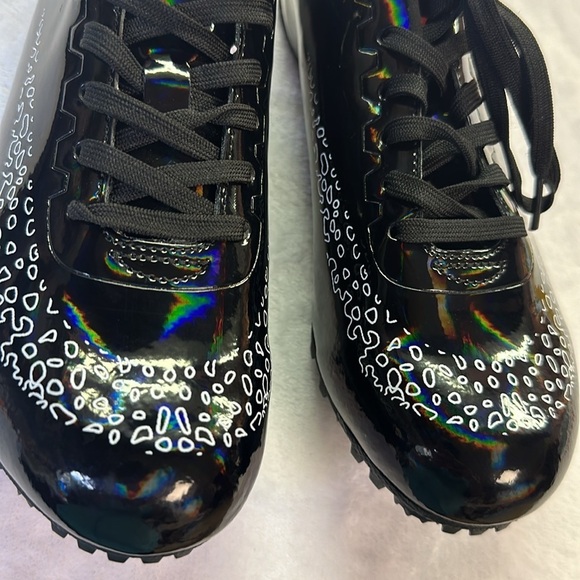 Liang Li Niao Running Track Spike Black Patent Shoes NWOT Size 7 - Picture 8 of 11